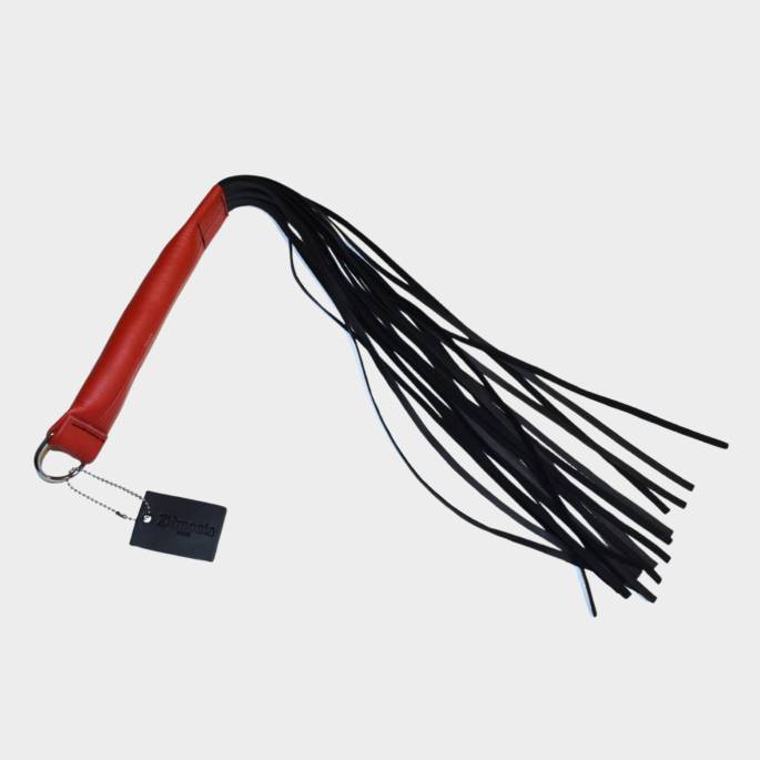 MARTINET CUIR NOIR MANCHE ROUGE COUSU