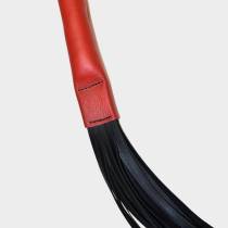 MARTINET CUIR NOIR MANCHE ROUGE COUSU