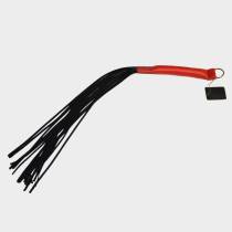 MARTINET SCHWARZES LEDER ROTER GRIFF GENÄHT