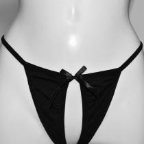 STRING OUVERT SEXY NOIR T.U