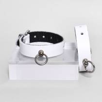 BRACELETS-MENOTTES BLANC BOUCLE