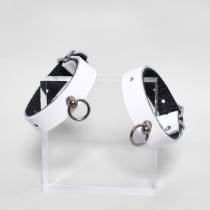 BRACELETS-MENOTTES BLANC BOUCLE