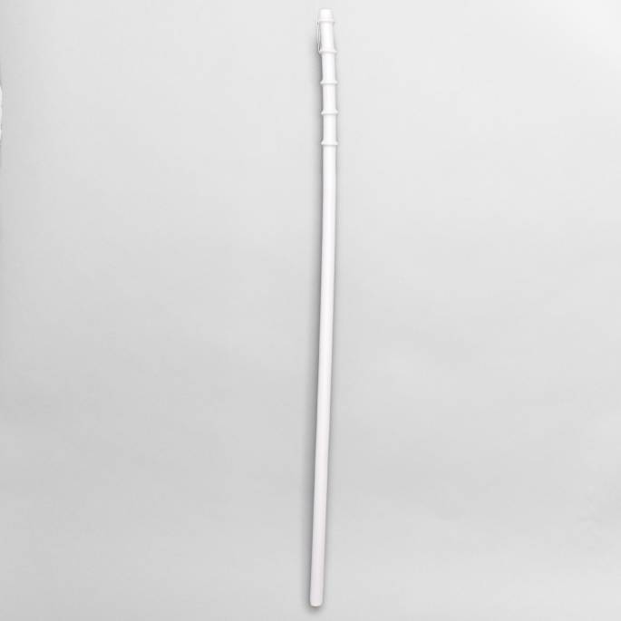 CANNE ROTIN+CAOUTCHOUC MANCHE ERGO BLANC (60X12MM)