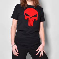 Tshirt Punisher Noir & Rouge