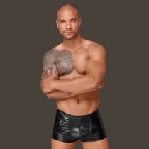 BOXERSHORTS WETLOOK ZIP + DECO VINYL