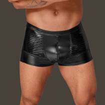 BOXERSHORTS WETLOOK ZIP + DECO VINYL