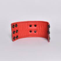 Breites Armband schwarz/rot Schnalle