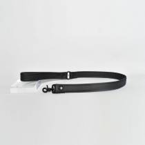 Laisse large tout cuir noir