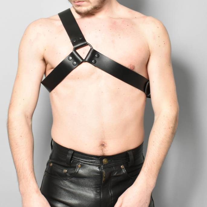 Y"-Geschirr aus Leder Total Black