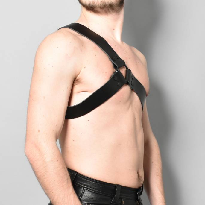 Y"-Geschirr aus Leder Total Black