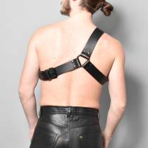 Y"-Geschirr aus Leder Total Black