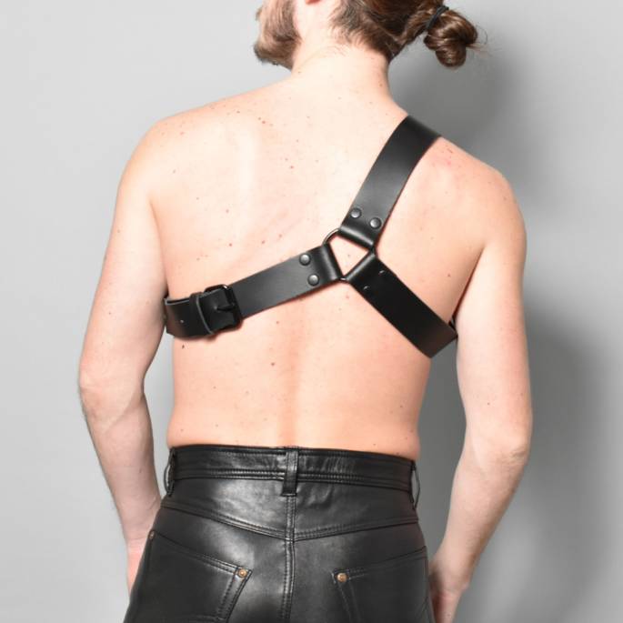 Y"-Geschirr aus Leder Total Black