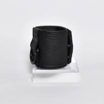 Breites Armband schwarz Schnalle L/XL