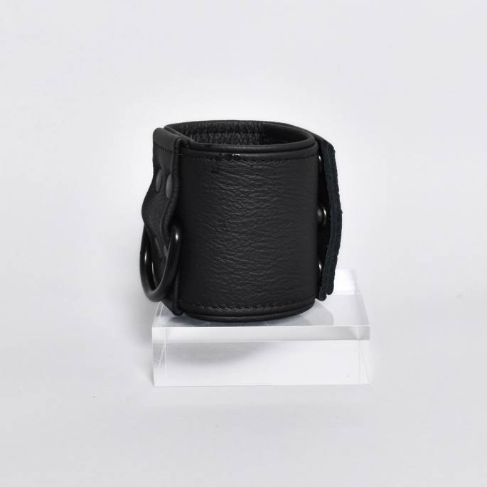 Breites Armband schwarz Schnalle L/XL