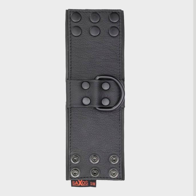 Breites Armband schwarz Schnalle L/XL