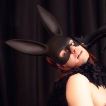 Maske Hase schwarz