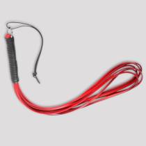 MARTINET CUIR ROUGE LANIERES BOUCLES