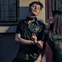 WETLOOKHEMD FRONTTASCHEN