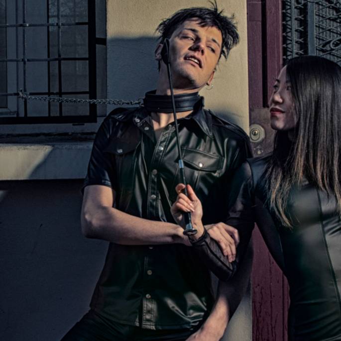 WETLOOKHEMD FRONTTASCHEN