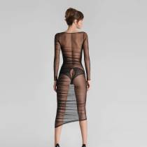 NUIT FAUVE-ROBE MIDI MANCHES LONGUES