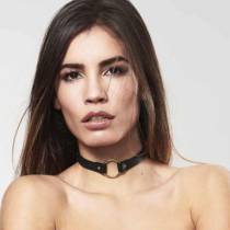 COLLIERT EINFACHER RING SCHWARZ