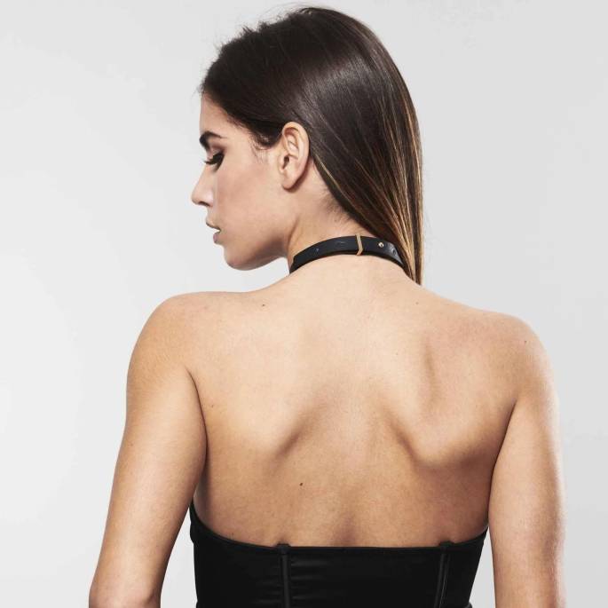 COLLIERT EINFACHER RING SCHWARZ