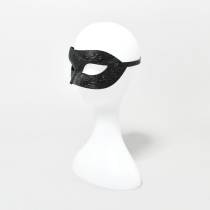 Maske aus schwarzem Leder Arabesken