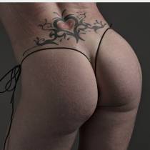 Bikini cuir noir ouvert