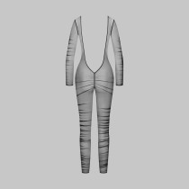 NACHT FAUVE-CATSUIT RÜCKENFREI TÜLL