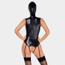 BODY OUVERT WETLOOK+CAGOULE