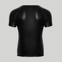 TEE SHIRT WETLOOK ÉPAULES TEXTURÉES