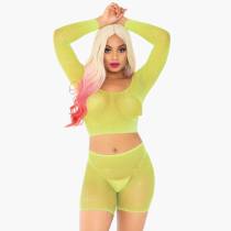 2PCS NÉON JAUNE CYCLISTE+TOP