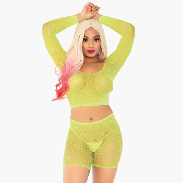 2PCS NÉON JAUNE CYCLISTE+TOP