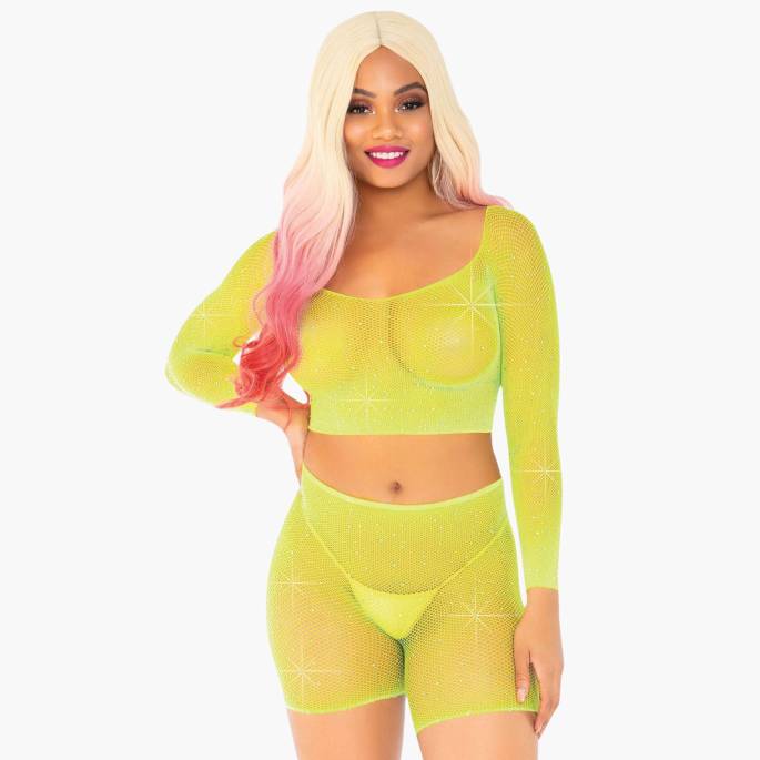 2PCS NÉON JAUNE CYCLISTE+TOP