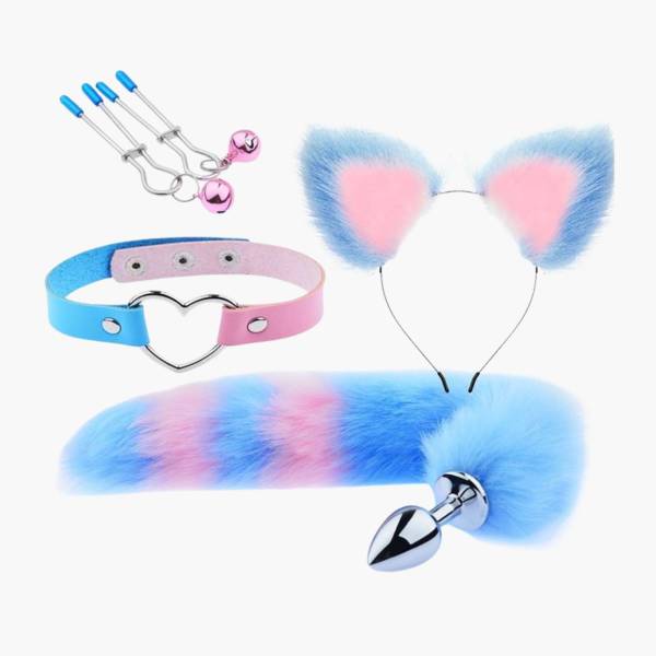 Kit kinky bdsm blau-rosa kitty