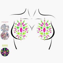 Néons nipple stickers