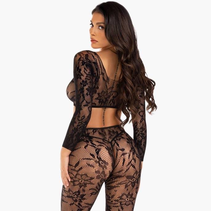 2PCS CROP TOP+LEGGING DENTELLE