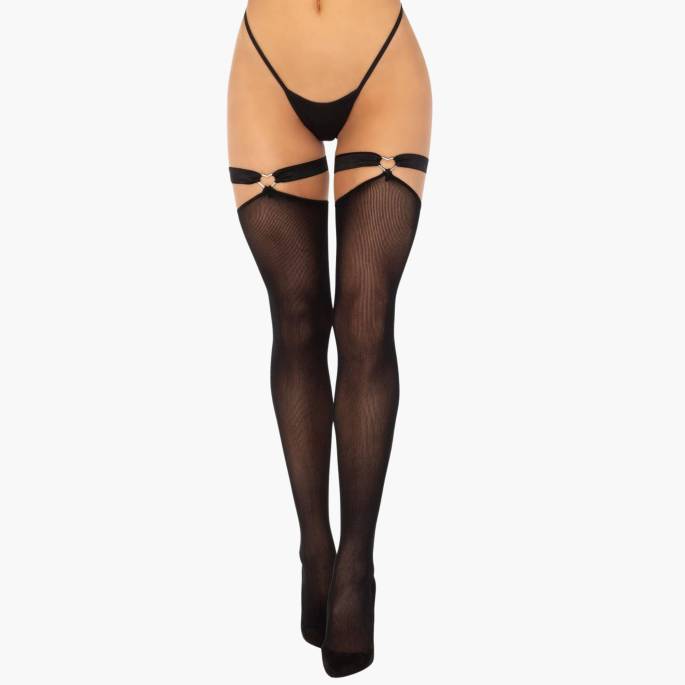 BLICKDICHTE STRÜMPFE MIT VERSTELLBAREN STRUMPFHALTERN