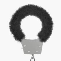 BLACK FURRY PLEASURE CUFFS