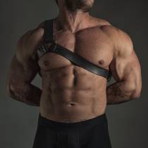 Y"-Geschirr aus Leder Total Black