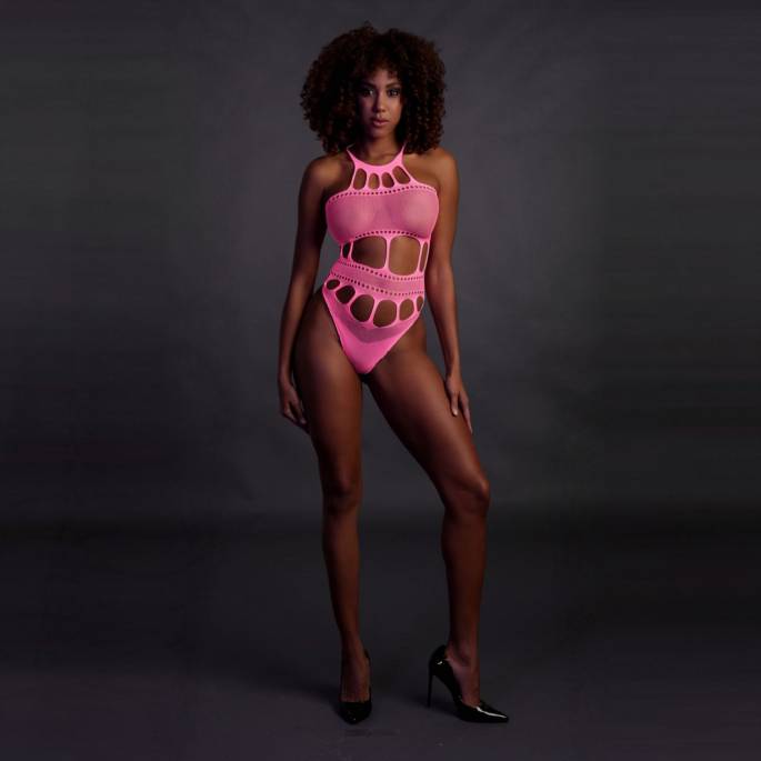 BODY OUVERTURES ROSE FLUO
