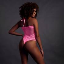 BODY ROSE FLUO COL HALTER