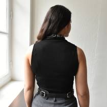 Harnais cuir col rond - Partum Pellis - Noir