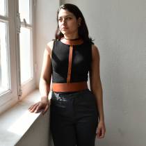 Harnais cuir col rond - Partum Pellis - Marron