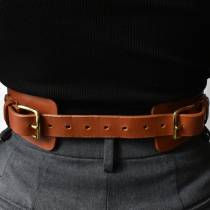 Harnais cuir col rond - Partum Pellis - Marron