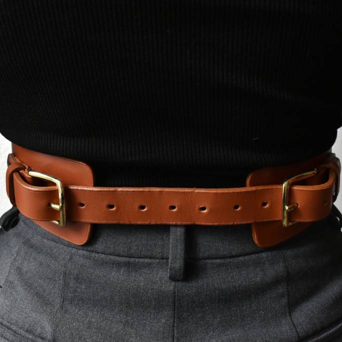 Harnais cuir col rond - Partum Pellis - Marron