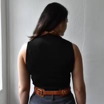 Harnais cuir col rond - Partum Pellis - Marron