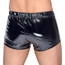 BOXERSHORTS AUS SCHWARZEM VINYL + REISSVERSCHLUSS