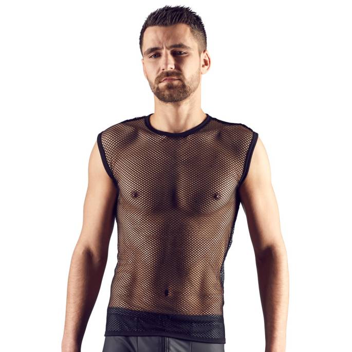 ÄRMELLOSES T-SHIRT MIT RINGELMUSTER