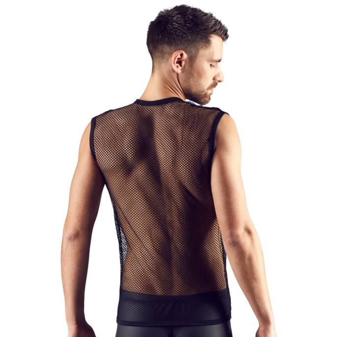 SLEEVELESS MESH TEE SHIRT